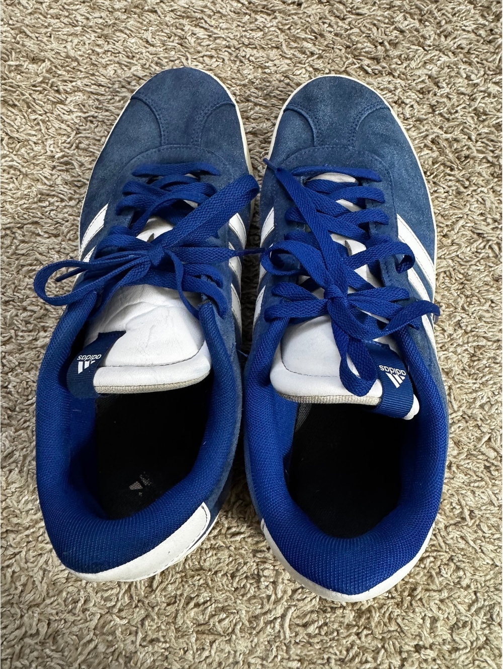 adidas VL Court 3.0 Men’s 11 Royal Blue White Suede Sneakers IF4458